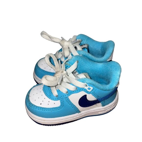 Nike Air Force 1 LV8 Blue/White Size 3C - Picture 1 of 3